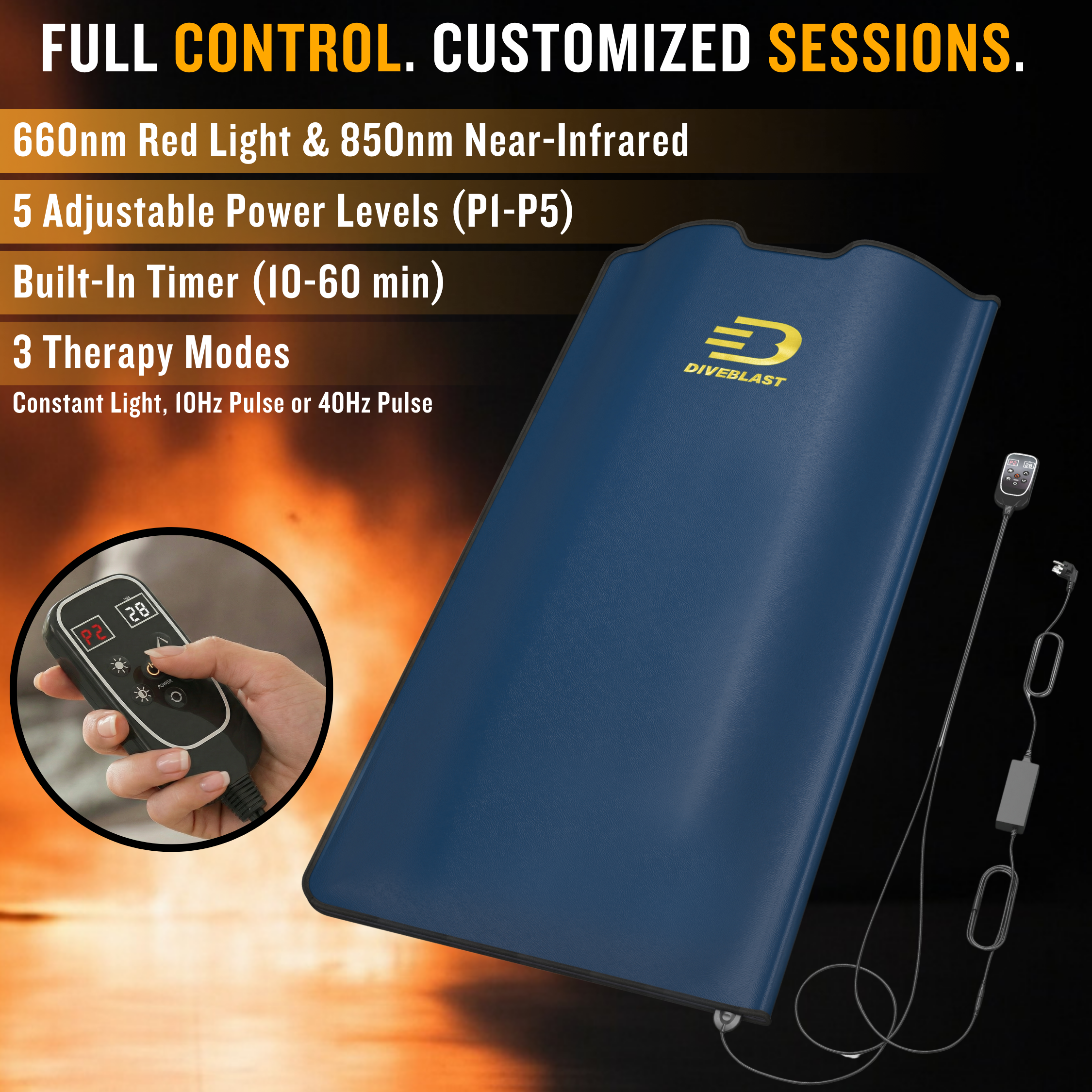 DIVEBLAST Red Light Therapy Blanket